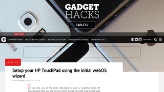 How to Setup your HP TouchPad using the initial webOS wizard ...