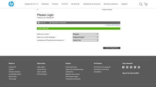Please Login - HP Product Registration