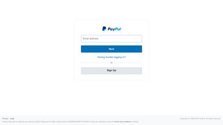 Log in to your PayPal account