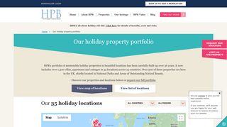 View a map of our property portfolio of holiday sites - HPB