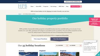 View the 35 locations of our property holidays - HPB