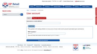 User account | HPCL Retail Outlets, India - Hindustan Petroleum