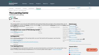 The Learning Center - HPE Certification and Learning