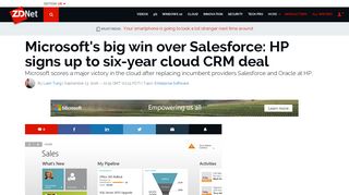 Microsoft's big win over Salesforce: HP signs up to six-year cloud CRM ...