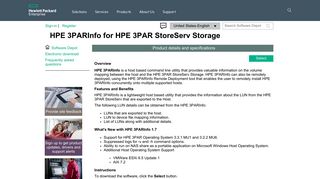 HPE 3PARInfo for HPE 3PAR StoreServ Storage - Hewlett Packard ...