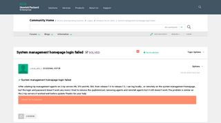 System management homepage login failed - HPE Communities