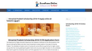 Himachal Pradesh Scholarship 2018-19 Apply online @ hpepass.cgg ...