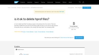 is it ok to delete hprof files? - archive SAP