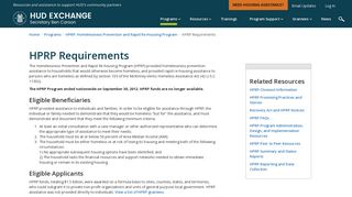 HPRP Requirements - HUD Exchange