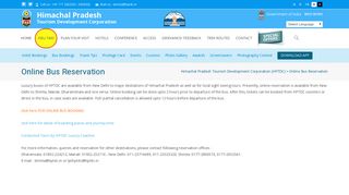 Online Bus Reservation – Himachal Pradesh Tourism ... - HPTDC