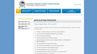 Application Process - HP Takniki Shiksha Board