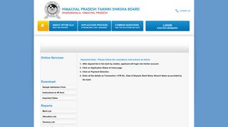 Online Services - HP Takniki Shiksha Board
