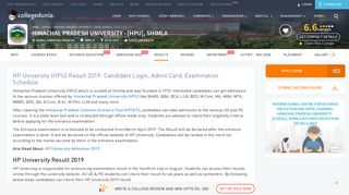HP University (HPU) Result 2019: examination schedule BA, B.Sc ...
