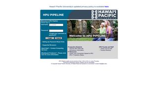 Hawai'i Pacific University Pipeline Login - powered by SunGard ...