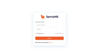 Create Account - Login - SportyHQ