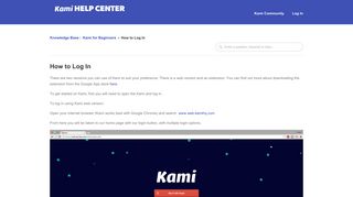 How to Log In | Kami Help Center