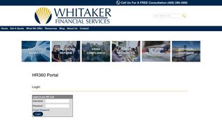 HR360 Login - Whitaker Financial Services