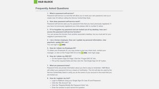 My Block Frequently Asked Questions - H&R Block