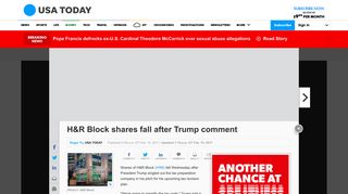 H&R Block shares fall after Trump comment - USA Today