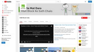 H&R Block India - YouTube