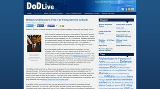Military OneSource's Free Tax Filing Service is Back! | DoDLive