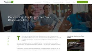 Onboarding New Employees: Your Responsibilities - Block Advisors ...