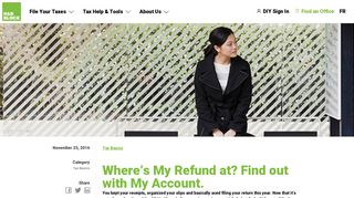 Where's My Refund at? Find out with My Account. | H&R Block