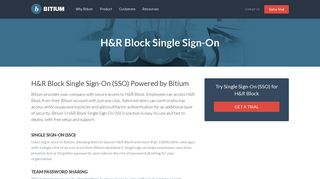 H&R Block Single Sign On (SSO) - SAML - LDAP - Bitium