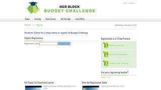 Register - H&R Block Budget Challenge