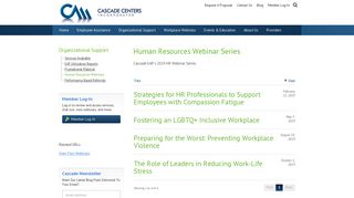 Cascade Centers: Human Resources Series Webinars