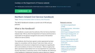 Northern Ireland Civil Service handbook | Department of Finance