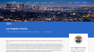 Jobs at Los Angeles County | Careers in Government