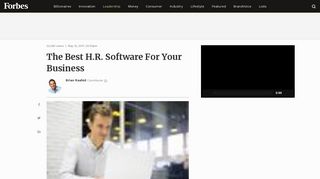 The Best H.R. Software For Your Business - Forbes