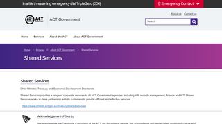Shared Services- ACT Government