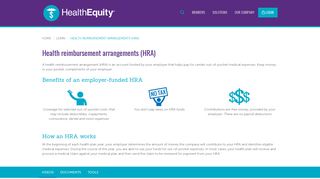 Health reimbursement arrangements (HRA) | HealthEquity