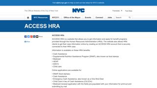ACCESS HRA | City of New York - NYC.gov