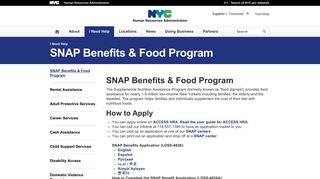 SNAP Benefits & Food Program - HRA - NYC.gov