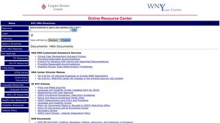 HRA Documents - ONLINE RESOURCES by WNYLC & Empire ...