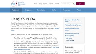 Using Your HRA | Benefit Resource, Inc.