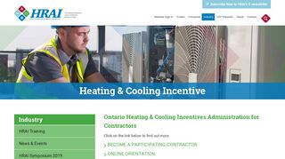 Heating & Cooling Incentive - HRAI