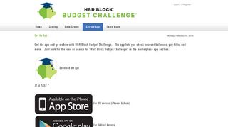 H&R Block Budget Challenge > Get the App