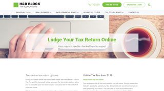Lodge Your Tax Return Online | H&R Block