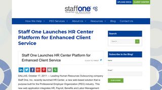 Staff One Launches HR Center Platform for Enhanced Client Service ...