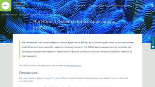 The Human Research Ethics Applications (HREA) | NHMRC