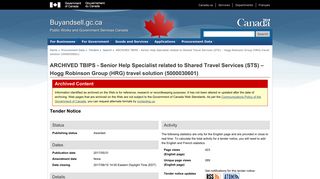 ARCHIVED TBIPS - Senior Help Specialist related to Shared Travel ...