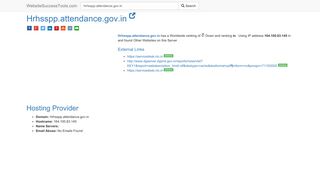 Hrhsspp.attendance.gov.in Error Analysis (By Tools)