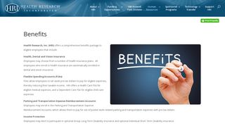 Benefits | Health Research, Inc.
