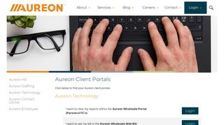 Login Portals for Our Clients | Aureon