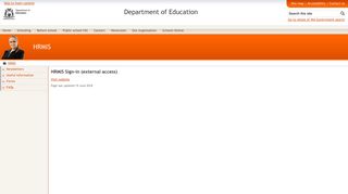 HRMIS Sign-in (external access) - The Department of Education