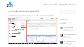 How to View/Download Monthly Pay Slip from HRMS - hrms helpline